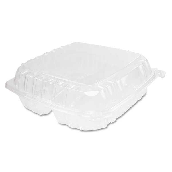 Dart ClearSeal Plastic Hinged Container, 3-Comp, 9 x 9-1/2 x 3, PK200 C95PST3 - main